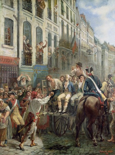 Robespierre and Saint-Just Leaving for the Guillotine, 28th July 1794 by Alfred Mouillard